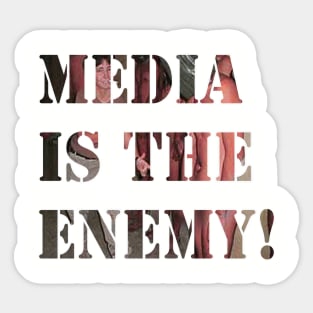 Media is the Enemy! Sticker